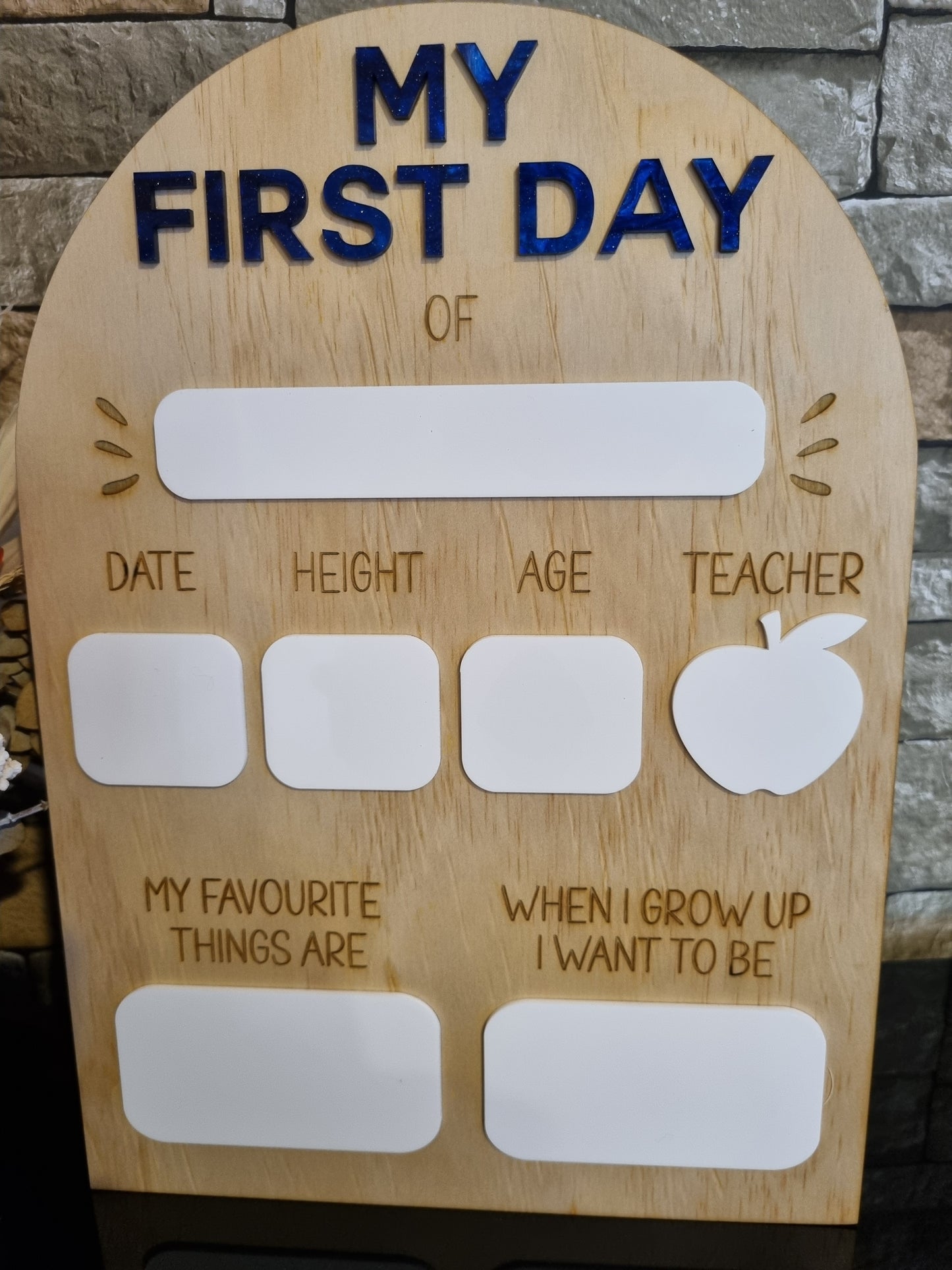 "My First Day Of" Board