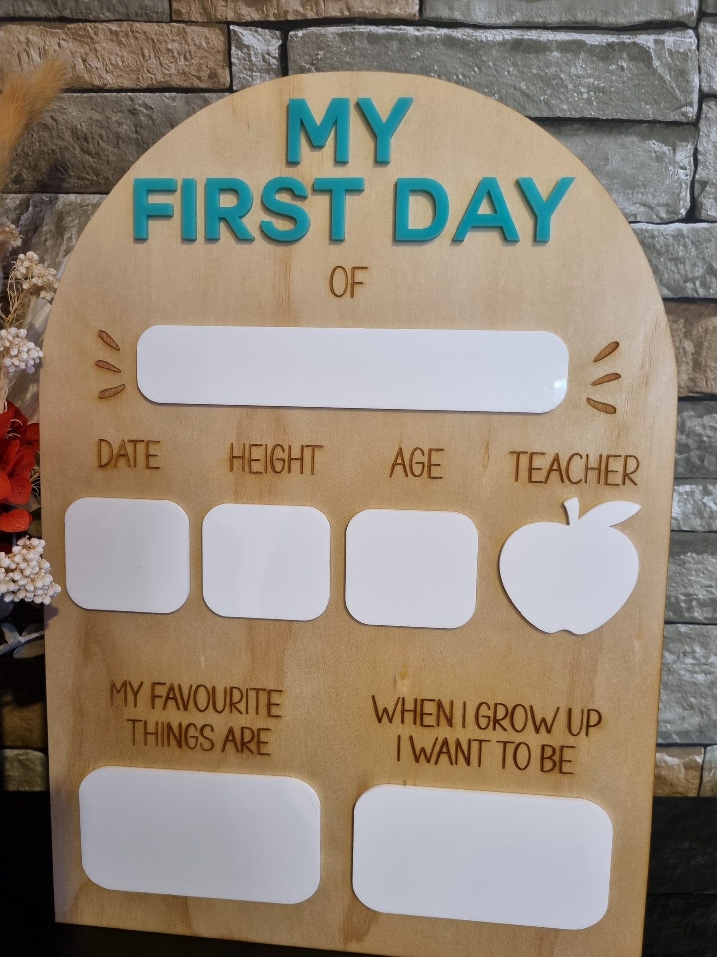 "My First Day Of" Board