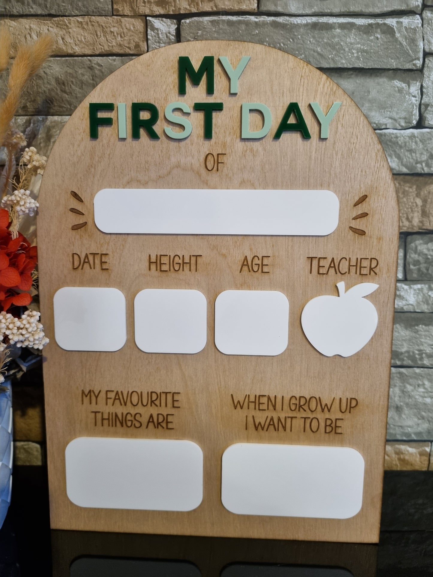 "My First Day Of" Board