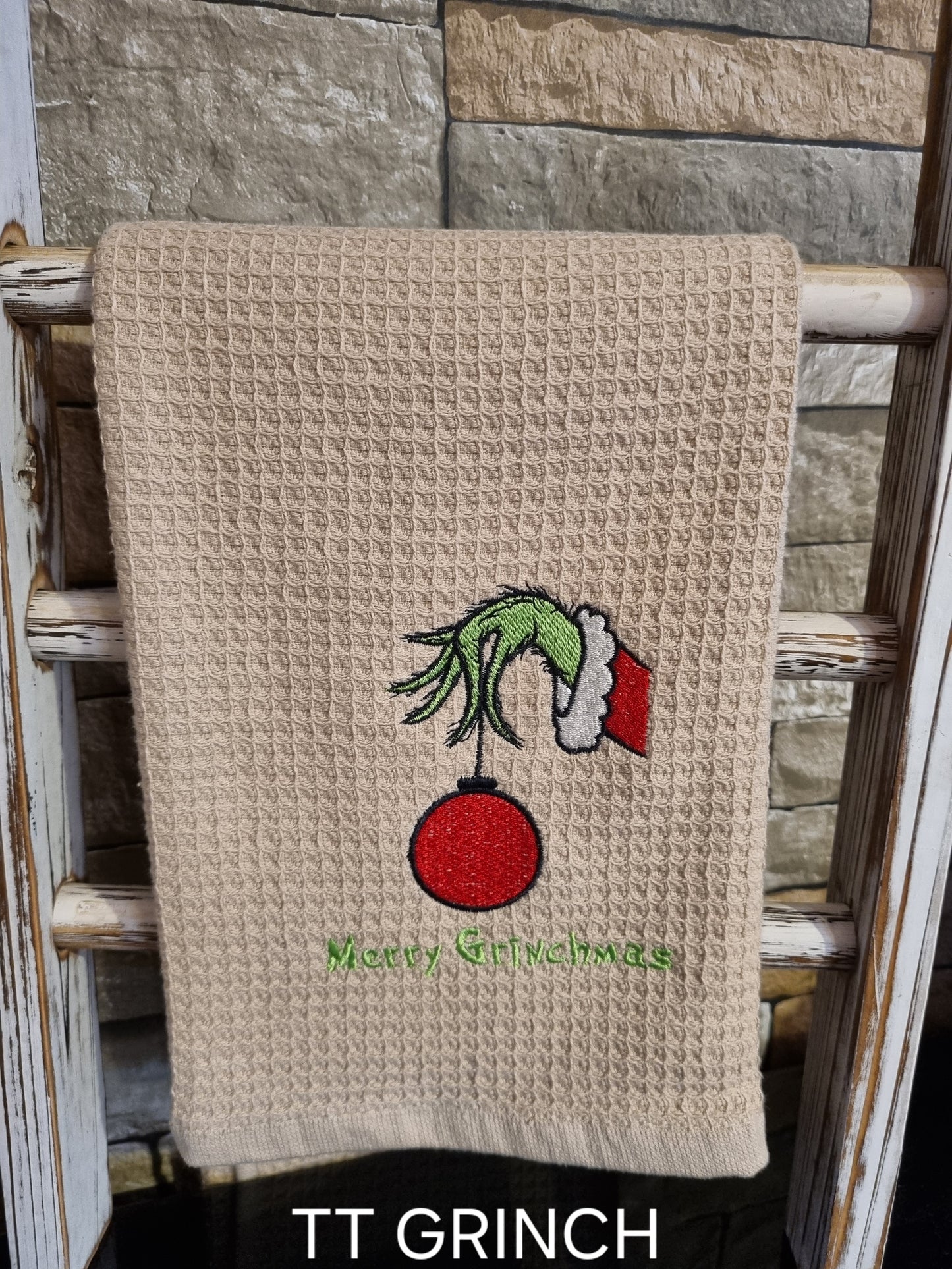 Embroidered Tea Towel Christmas Collection