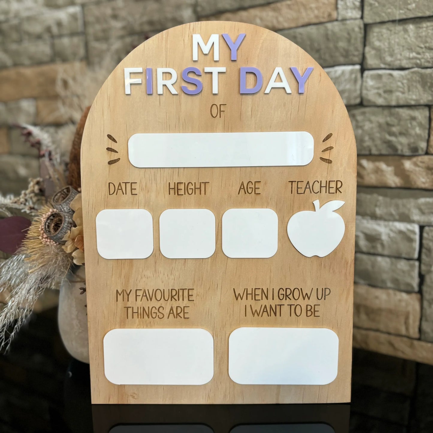 "My First Day Of" Board