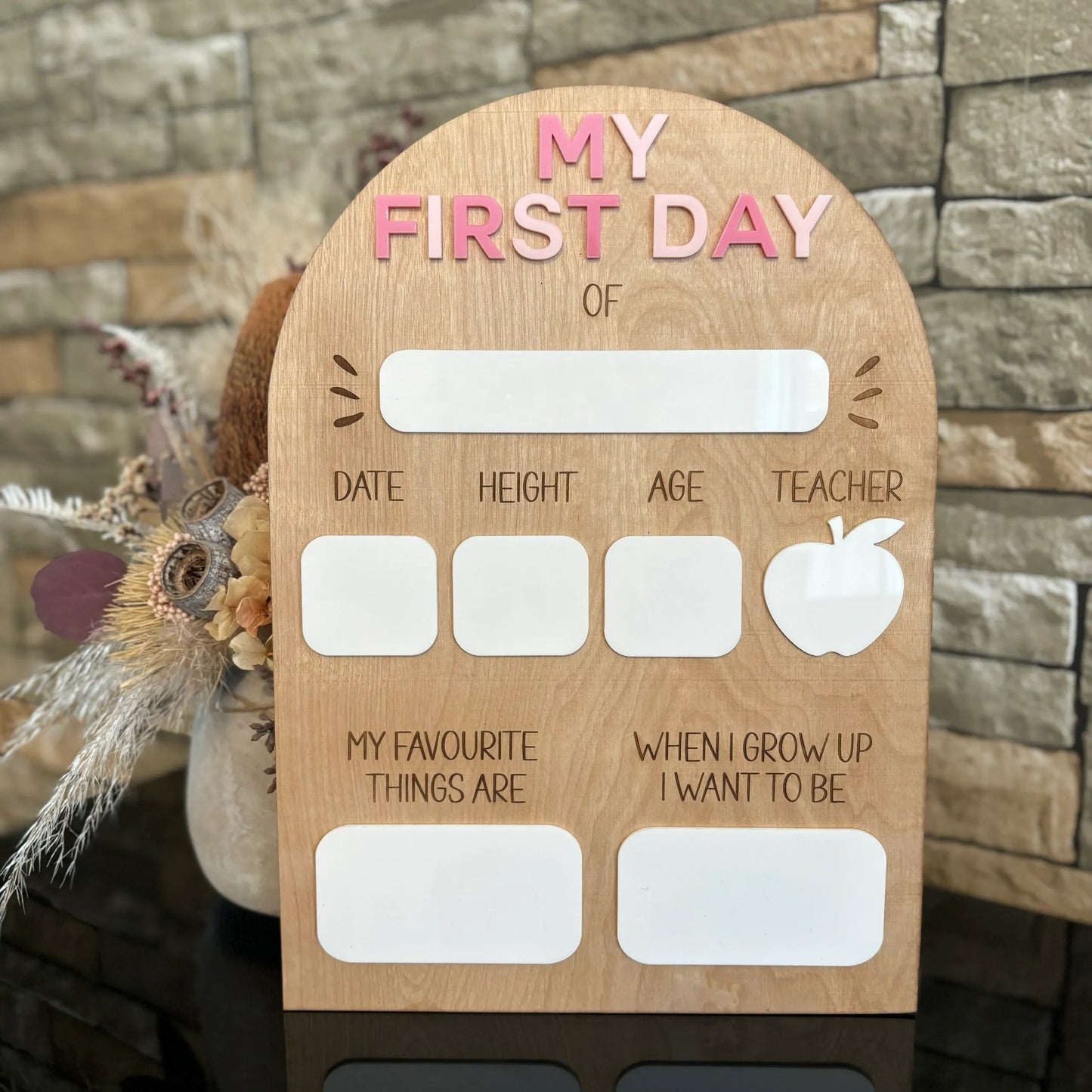 "My First Day Of" Board