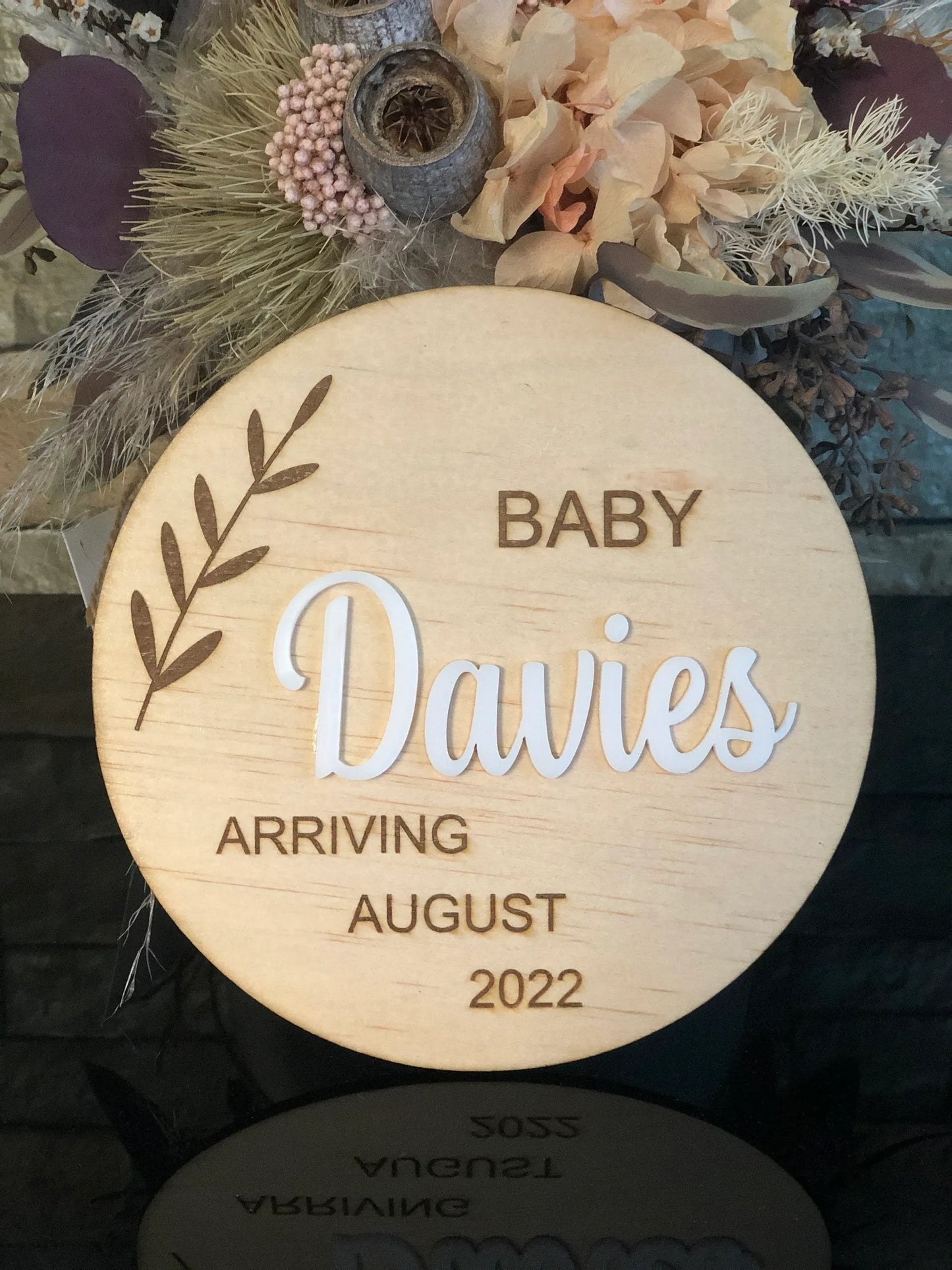 Pregnancy Announcement Plaque - Acrylic