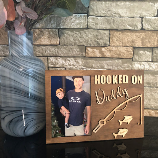 Hooked on Daddy Photo Frame