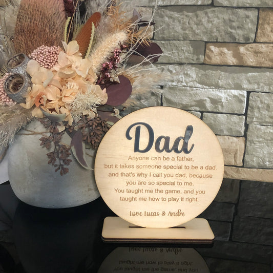 Free Standing Dad Plaque