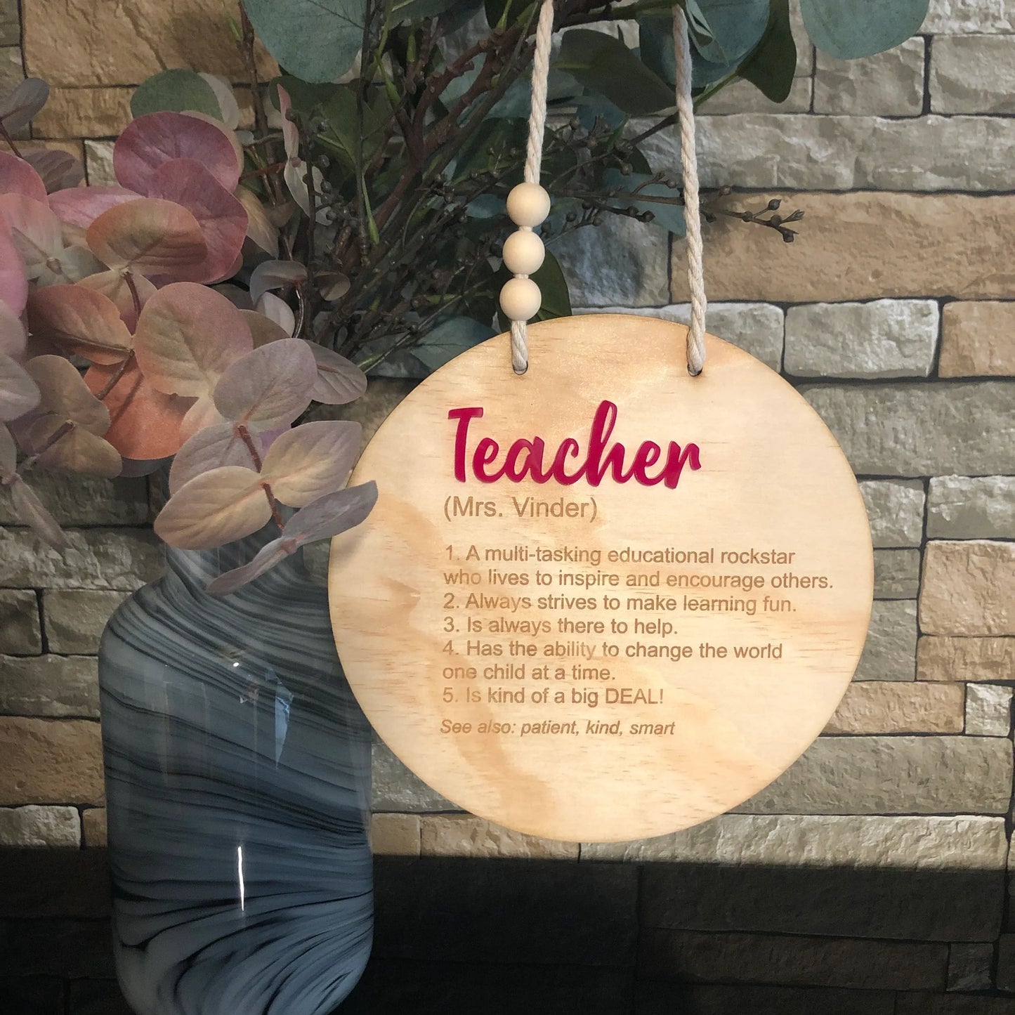 Teacher Definition Hanging Plaque