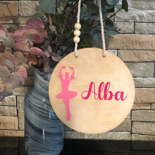 Ballerina Wall-Door Hanging Plaque