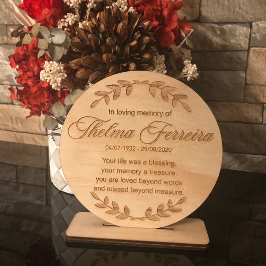 Free Standing Memorial Plaque