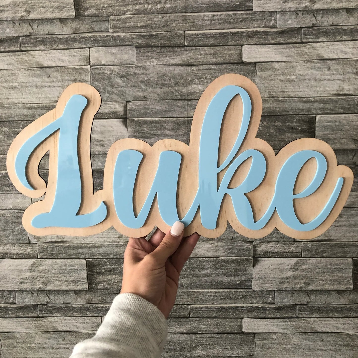 Double Layered Wooden Name