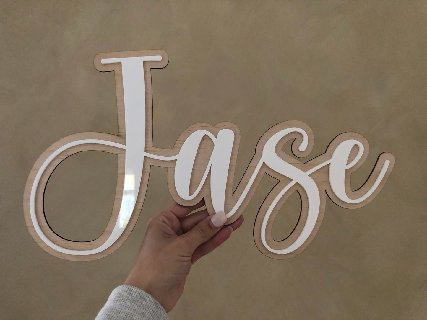 Double Layered Wooden Name