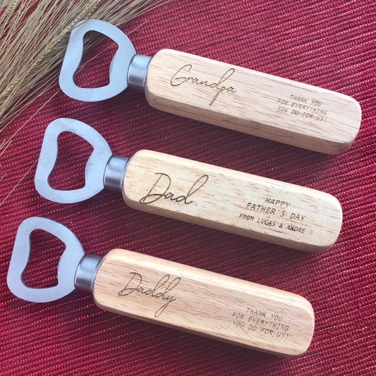 Personalised bottle opener