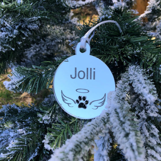 Paw with Wings Acrylic Bauble