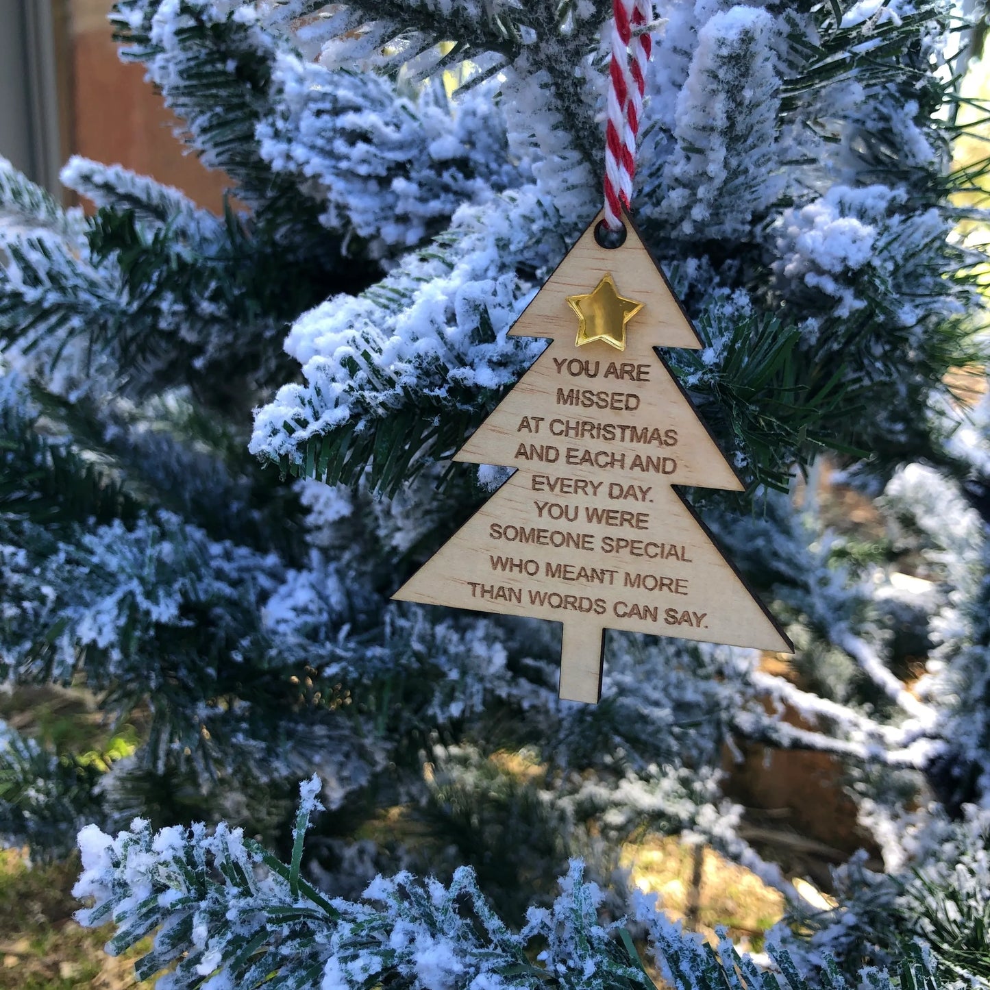 Tree Memorial Wood Ornament