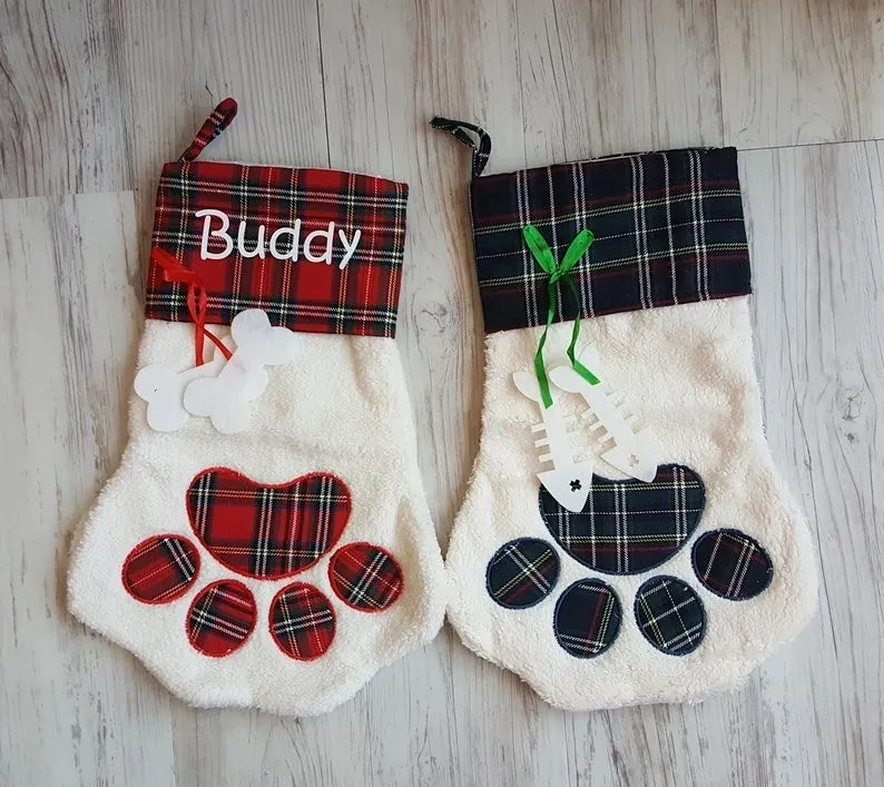 Personalised Paw Print Stocking